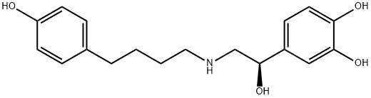 4-[(1R)-1-hydroxy-2-[4-(4-hydroxyphenyl)butylamino]ethyl]benzene-1,2-diol 구조식 이미지