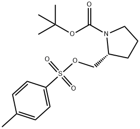 (R)-TERT-부틸2-(토실록시메틸)피롤리딘-1-카르복실레이트 구조식 이미지