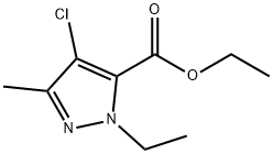 4-CHLORO-1-ETHYL-3-METHYL-1H-PYRAZOLE-5-CARBOXYLIC ACID ETHYL ESTER 구조식 이미지