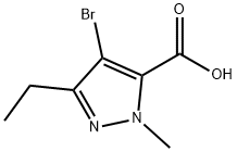 4-BROMO-3-ETHYL-1-METHYL-1H-PYRAZOLE-5-CARBOXYLIC ACID 구조식 이미지