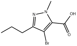 4-BROMO-1-METHYL-3-PROPYL-1H-PYRAZOLE-5-CARBOXYLIC ACID 구조식 이미지