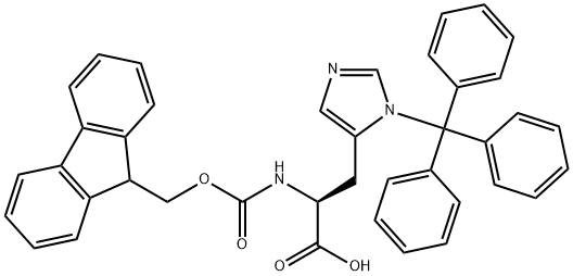 N-FMOC-3-(triphenylmethyl)-L-histidine 구조식 이미지