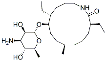 (3S,7R,10R,11R)-10-[(2R,3R,4R,5R,6S)-4-Amino-3,5-dihydroxy-6-methyl-oxan-2-yl]oxy -3,11-diethyl-7 -methyl-1-azacyclotetradecan-2-one 구조식 이미지