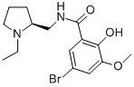 (-)-(S)-5-BROMO-N-[(1-ETHYL-2-PYRROLIDINYL)METHYL]-2-HYDROXY-3-METHOXYBENZAMIDE 구조식 이미지