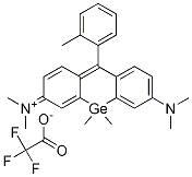 N-(7-(diMethylaMino)-5,5-diMethyl-10-o-tolyldibenzo[b,e]gerMin-3(5H)-ylidene)-N-MethylMethanaMiniuM 2,2,2-trifluoroacetate 구조식 이미지