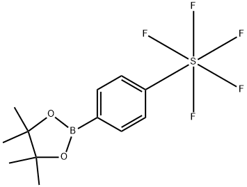 [4-(4,4,5,5-Tetramethyl-1,3,2-dioxaborolan-2-yl)-phenyl]sulfur pentafluoride 구조식 이미지