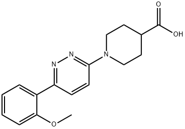 1-[6-(2-Methoxyphenyl)pyridazin-3-yl]piperidine-4-carboxylic acid 구조식 이미지
