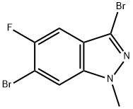 6-dibroMo-5-fluoro-1-Methyl-1H-indazole Structure