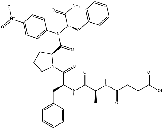 succinimidyl-alanyl-phenylalanyl-prolyl-phenylalanine 4-nitroanilide 구조식 이미지