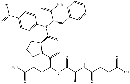 SUC-ALA-GLN-PRO-PHE-PNA 구조식 이미지