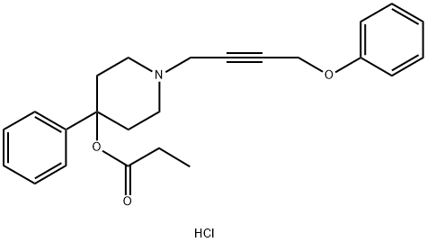 [1-(4-phenoxybut-2-ynyl)-4-phenyl-4-piperidyl] propanoate hydrochlorid e Structure