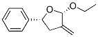 Furan, 2-ethoxytetrahydro-3-methylene-5-phenyl-, cis- (9CI) Structure