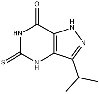 7H-Pyrazolo[4,3-d]pyriMidin-7-one, 1,4,5,6-tetrahydro-3-(1-Methylethyl)-5-thioxo- 구조식 이미지