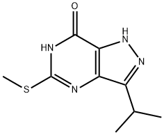 7H-Pyrazolo[4,3-d]pyriMidin-7-one, 1,6-dihydro-3-(1-Methylethyl)-5-(Methylthio)- 구조식 이미지