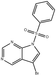 7-(benzenesulfonyl)-5-bromo-7H-pyrrolo[2,3-d]pyrimidine 구조식 이미지