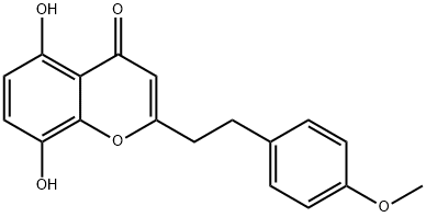 5,8-디하이드록시-2-(2-(4-메톡시페닐)에틸)크로몬 구조식 이미지