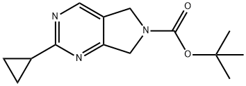 2-Cyclopropyl-5,7-dihydro-pyrrolo[3,4-d]pyriMidine-6-carboxylic acid tert-butyl ester Structure