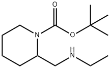 tert-butyl 2-((ethylamino)methyl)piperidine-1-carboxylate Structure