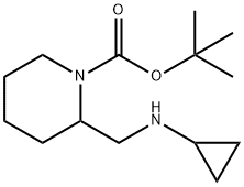 tert-부틸2-((시클로프로필아미노)메틸)피페리딘-1-카르복실레이트 구조식 이미지