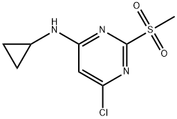 (6-Chloro-2-methanesulfonyl-pyrimidin-4-yl)-cyclopropyl-amine 구조식 이미지