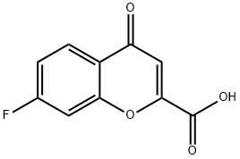 7-FLUORO-4-OXO-4H-크롬-2-카르복실산 구조식 이미지