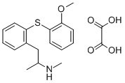 벤젠에탄아민,2-((2-메톡시페닐)티오)-N,알파-디메틸-,에탄디오에이트(1:1) 구조식 이미지