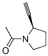 Pyrrolidine, 1-acetyl-2-ethynyl-, (R)- (9CI) Structure