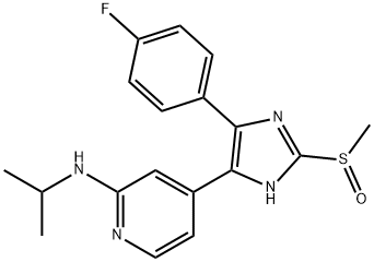 4-(4-(4-Fluorophenyl)-2-(Methylsulfinyl)-1H-iMidazol-5-yl)-N-isopropylpyridin-2-aMine 구조식 이미지