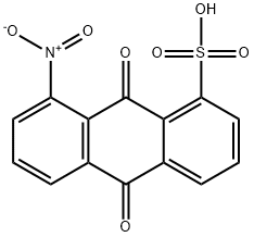 9,10-디히드로-8-니트로-9,10-디옥소안트라센-1-술폰산 구조식 이미지