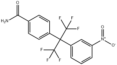 2-(3-NITROPHENYL)-2-(4-CARBAMOYLPHENYL)HEXAFLLUOROPROPANE Structure