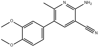 2-amino-3-cyano-6-methyl-5-(3,4-dimethoxyphenyl)pyridine Structure