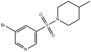 3-브로모-5-(4-메틸피페리딘-1-일설포닐)피리딘 구조식 이미지