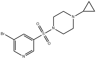 1-(5-브로모피리딘-3-일설포닐)-4-사이클로프로필피페라진 구조식 이미지