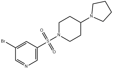 3-broMo-5-(4-(pyrrolidin-1-yl)piperidin-1-ylsulfonyl)pyridine 구조식 이미지