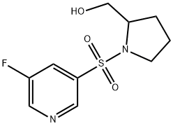 (1-(5-fluoropyridin-3-ylsulfonyl)pyrrolidin-2-yl)Methanol Structure