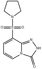 8-(Pyrrolidin-1-ylsulfonyl)[1,2,4]triazolo[4,3-a]pyridin-3(2H)-one 구조식 이미지