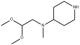 (2,2-Dimethoxy-ethyl)-methyl-piperidin-4-yl-amine Structure