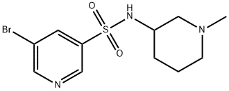 5-브로모-N-(1-메틸피페리딘-3-일)피리딘-3-설포나미드 구조식 이미지