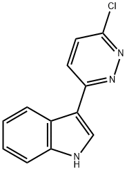 3-(6-클로로-3-피리다지닐)-1H-인돌 구조식 이미지