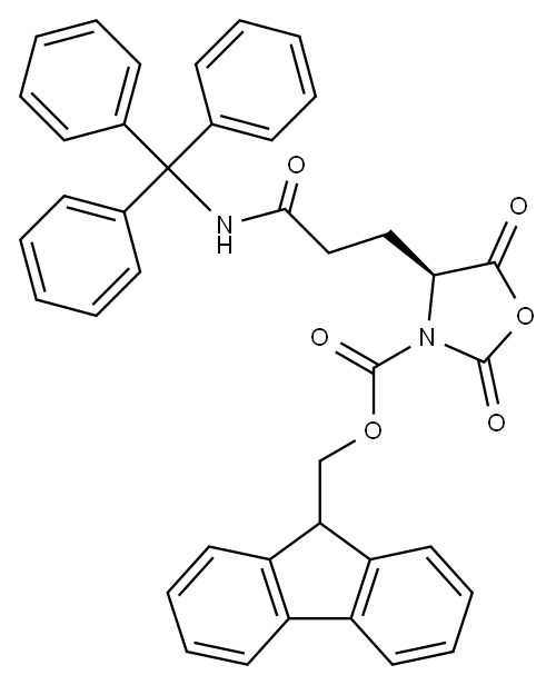 N-α-Fmoc-N-δ-trityl-L-glutamine N-carboxyanhydride 구조식 이미지