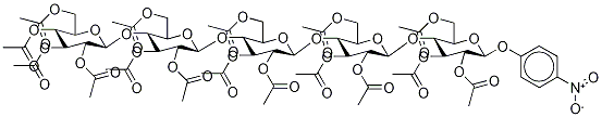 p-니트로페닐-D-셀로펜타오사이드,헥사데카아세테이트 구조식 이미지