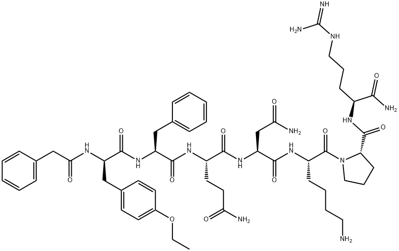 PHENYLAC-D-TYR(ET)-PHE-GLN-ASN-LYS-PRO-ARG-NH2 구조식 이미지