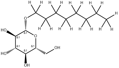 1-O-OCTYL-D17-BETA-D-GLUCOPYRANOSIDE Structure