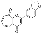 CYCLOHEPTA[B]PYRAN-4,9-DIONE, 2-(1,3-BENZODIOXOL-5-YL)- 구조식 이미지