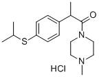 2-(4-(2-Propylthio)phenyl)propiono(4-methylpiperazide) hydrochloride Structure