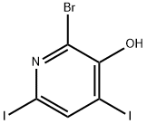 2-Bromo-4,6-diiodo-3-hydroxypyridine Structure