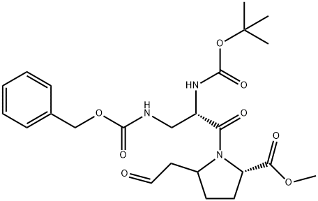 L-Proline, N-[(1,1-diMethylethoxy)carbonyl]-3-[[(phenylMethoxy)carbonyl]aMino]-L-alanyl-5-(2-oxoethyl)-, Methyl ester Structure