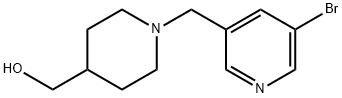 (1-((5-브로모피리딘-3-일)메틸)피페리딘-4-일)메탄올 구조식 이미지