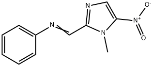 1-(1-methyl-5-nitro-imidazol-2-yl)-N-phenyl-methanimine Structure