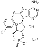 8-(4-CHLOROPHENYLTHIO) ADENOSINE-3',5'-CYCLIC MONOPHOSPHOROTHIOATE, SP-ISOMER SODIUM SALT Structure